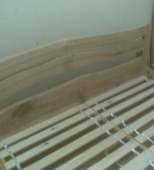 Dvigulė medinė miegamojo lova. Du atlošai. Medis uosis (ML8)