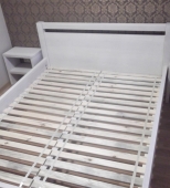 Dvigulė medinė miegamojo lova. Medis balintas uosis (ML22)