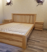 Dvigulė medinė miegamojo lova. Be patalynės stalčių. Medis uosis (ML50)