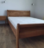 Dvigulė medinė miegamojo lova. Medis uosis (ML65)